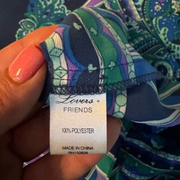 Revolve Lovers + Friends Kitty Cat Maxi Dress Medium Bohemian Beachy Whimsical - Picture 10 of 12